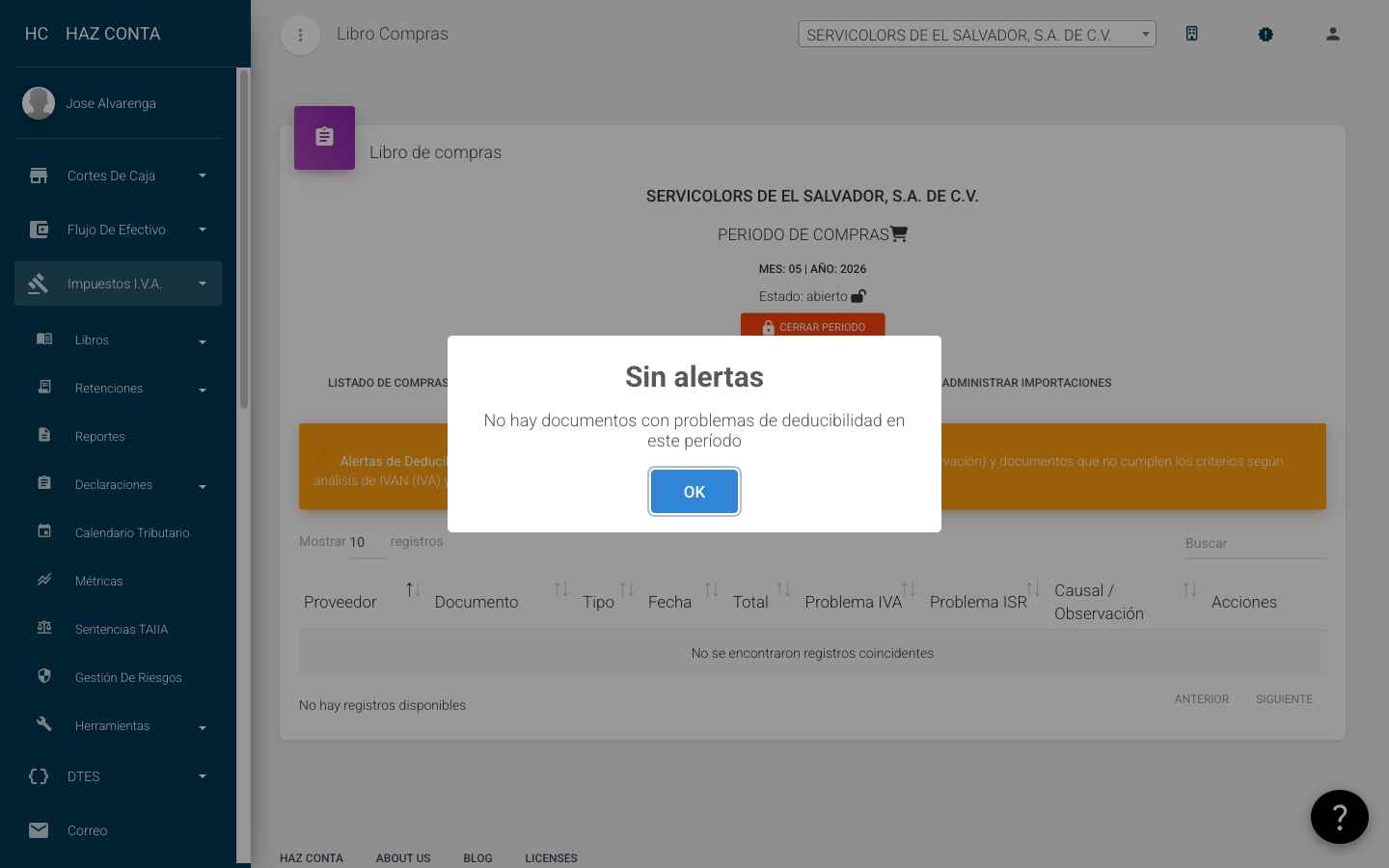 Alertas de deducibilidad