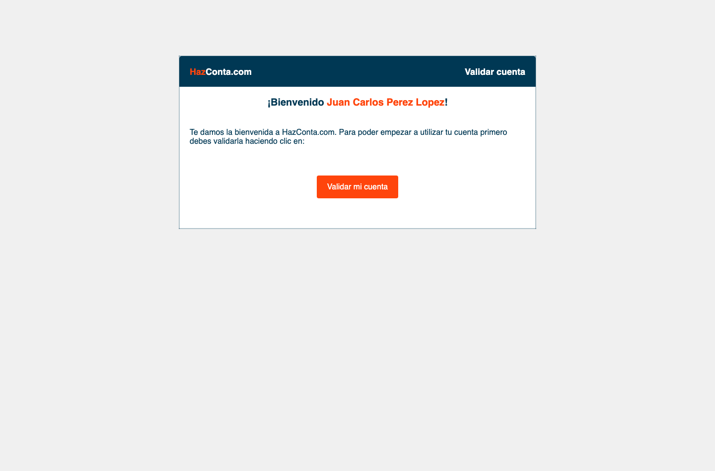 Correo de verificacion
