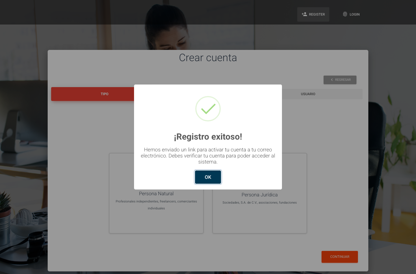 Registro exitoso