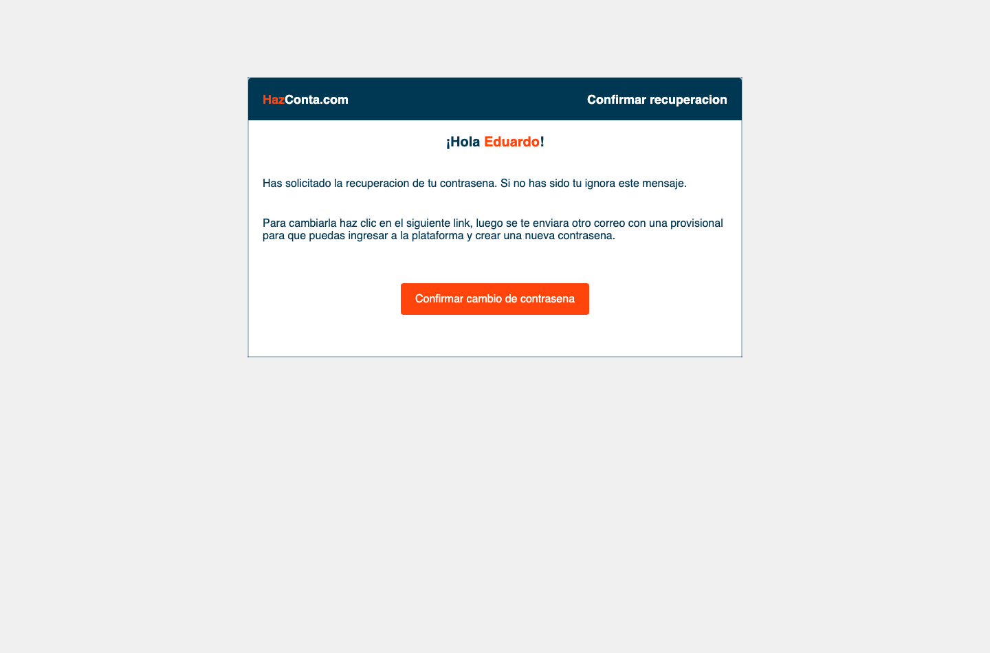 Correo de confirmacion