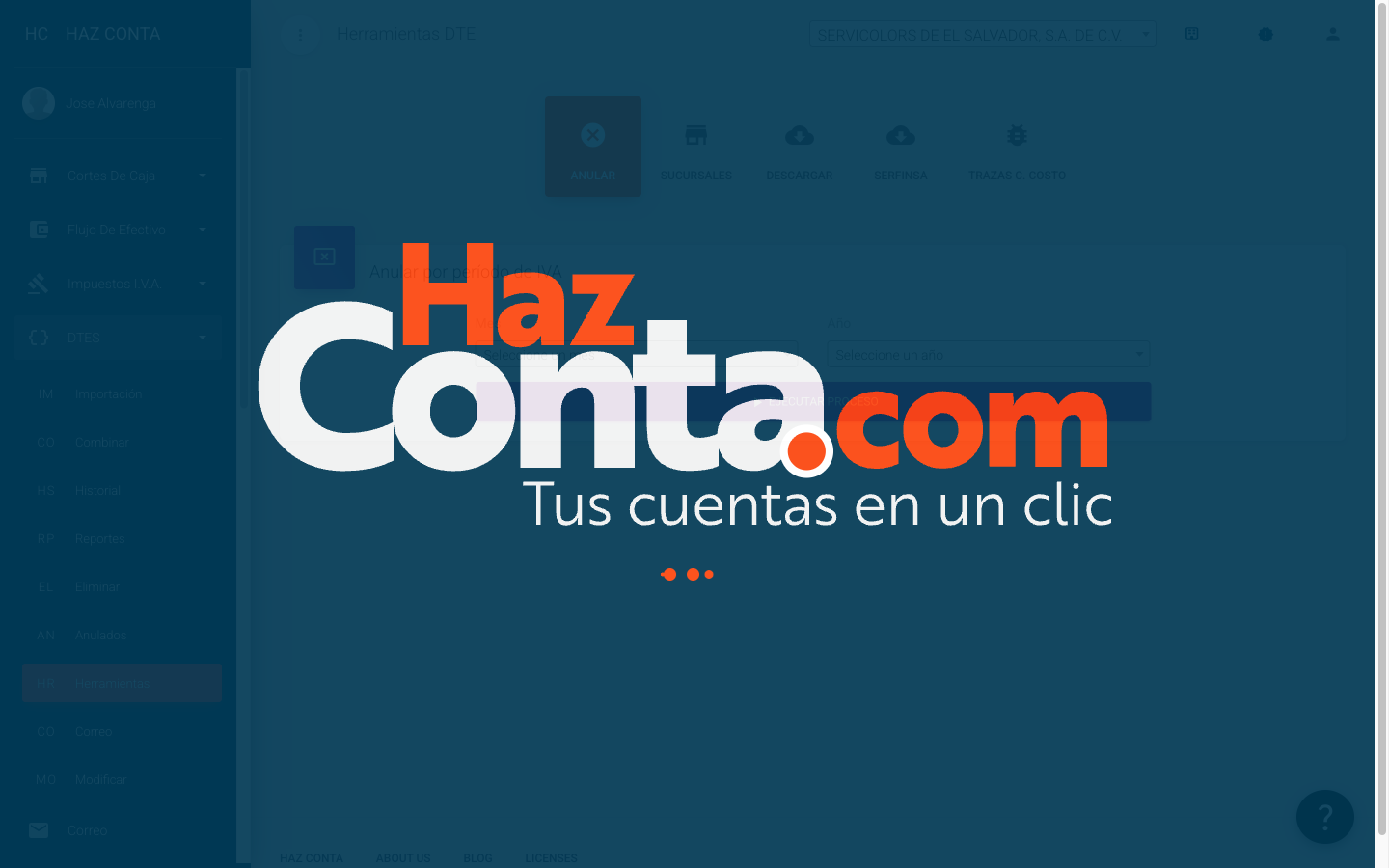 Herramienta de anulación por periodo